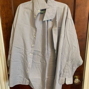Stafford white button down with pinstripes big and tall